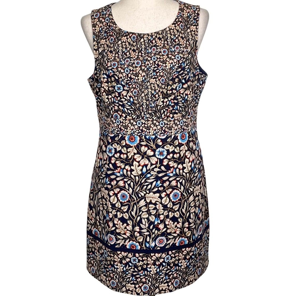 Anthropologie Floral Mini Dress - Blue and Cream